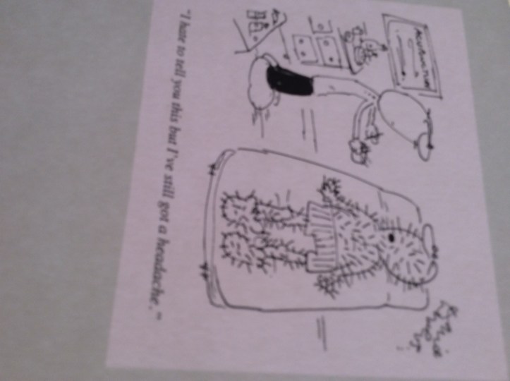 I hate to tell you this but I still have a headache...